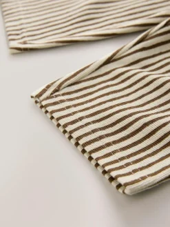 Next Brown & Ecru Stripe Lightweight Joggers (3mths-7yrs)^BOY Pants & Leggings|Jeans & Joggers