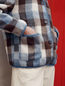 Clearance Next Brown and Blue Checked Jacket