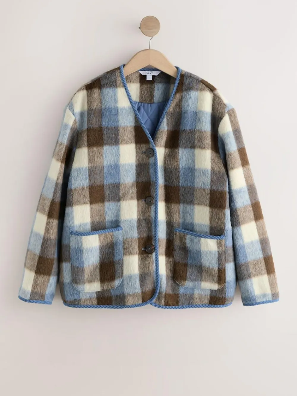 Clearance Next Brown and Blue Checked Jacket