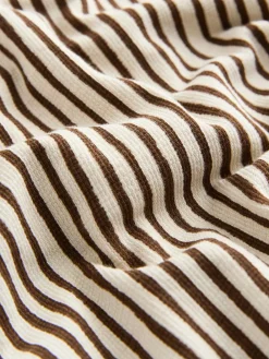 Next Brown and Off White Stripe Dungarees and T-Shirt Set (3mths-7yrs)^BOY Sets & Outfits|Sweatshirts & Hoodies