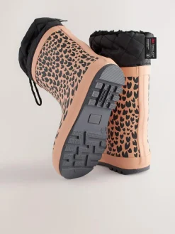 Outlet Next Cuff Wellies Brown Animal Print