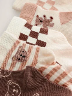 Hot Next Baby Socks 5 Pack (0mths-2yrs) Brown