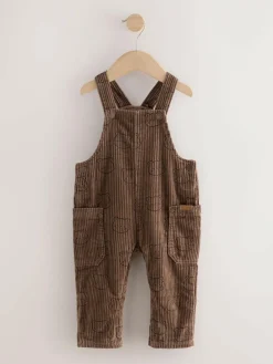 Best Next Corduroy Dungarees (3mths-7yrs) Brown Bear Print