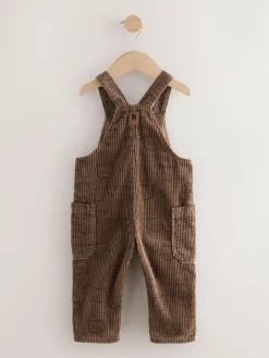 Best Next Corduroy Dungarees (3mths-7yrs) Brown Bear Print