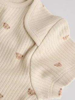 Clearance Next Brown Bear Short Sleeve Baby Bodysuits 5 Pack