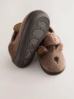 Next Brown Bear Warm Lined Cupsole Slippers^BOY Nightwear