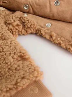 Next Brown Borg Hooded Baby Pramsuit^BOY Coats, Jackets & Pramsuits|Coats, Jackets & Pramsuits