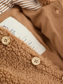 Next Brown Borg Hooded Baby Pramsuit^BOY Coats, Jackets & Pramsuits|Coats, Jackets & Pramsuits