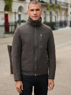 Next Brown Borg Lined Faux Leather Jacket^ Coats & Jackets|Coats & Jackets