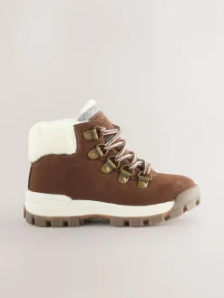 New Next Thermal Thinsulate™ Lined Hiker Boots Brown Borg