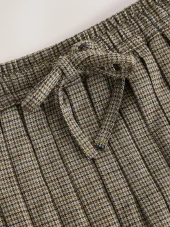 Outlet Next Pleated Pull On Mini Skirt Brown Check