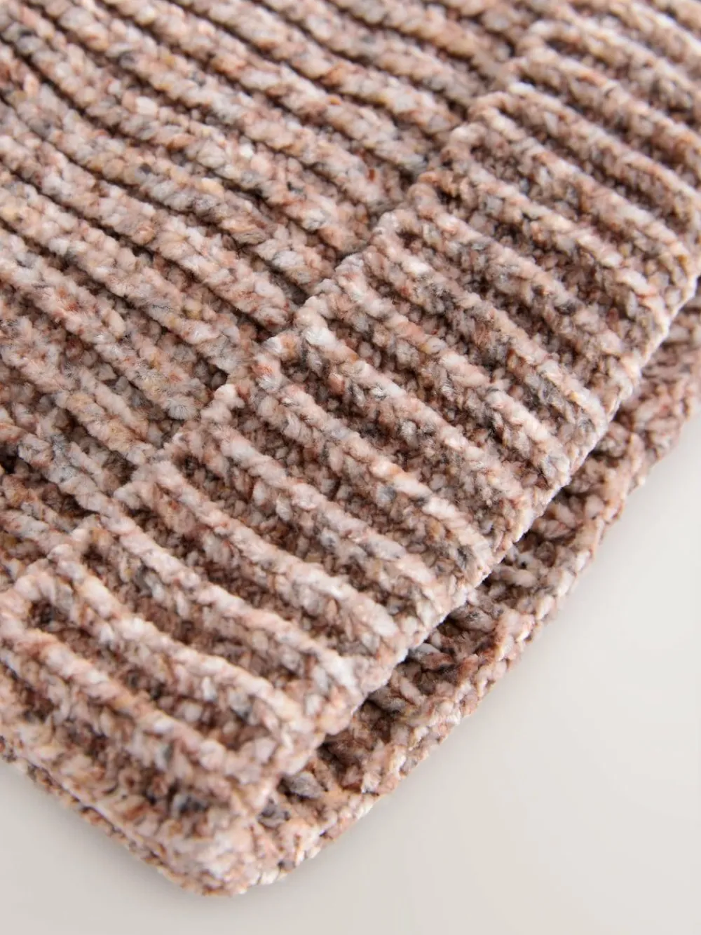 Next Brown Chenille Baby Hat with a Pom (0mths-2yrs)