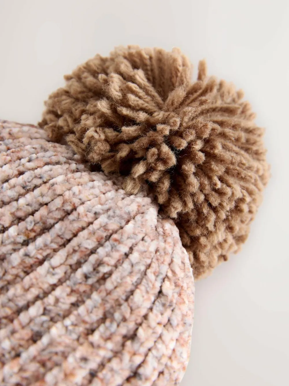 Next Brown Chenille Baby Hat with a Pom (0mths-2yrs)