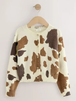 Sale Next Brown Cow Print Cardigan (3-16yrs)