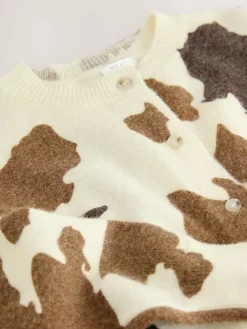 Sale Next Brown Cow Print Cardigan (3-16yrs)