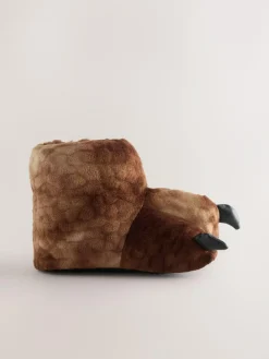 Next Brown Dinosaur Claw 3D Slipper Boots^BOY Nightwear