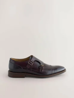 Next Brown Double Monk Shoes^ Shoes