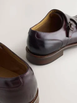 Next Brown Double Monk Shoes^ Shoes