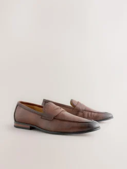 Next Embossed Leather Loafers^ Shoes