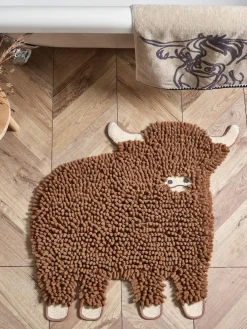 Best Next Brown Hamish Plush Bobble Shaped Bath Mat