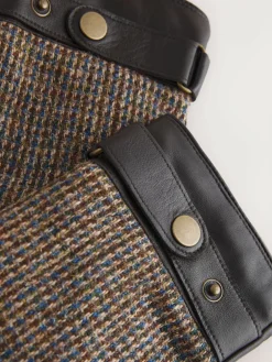Next Harris Tweed And Leather Gloves^ Hats, Gloves & Scarves|Hats, Scarves & Gloves