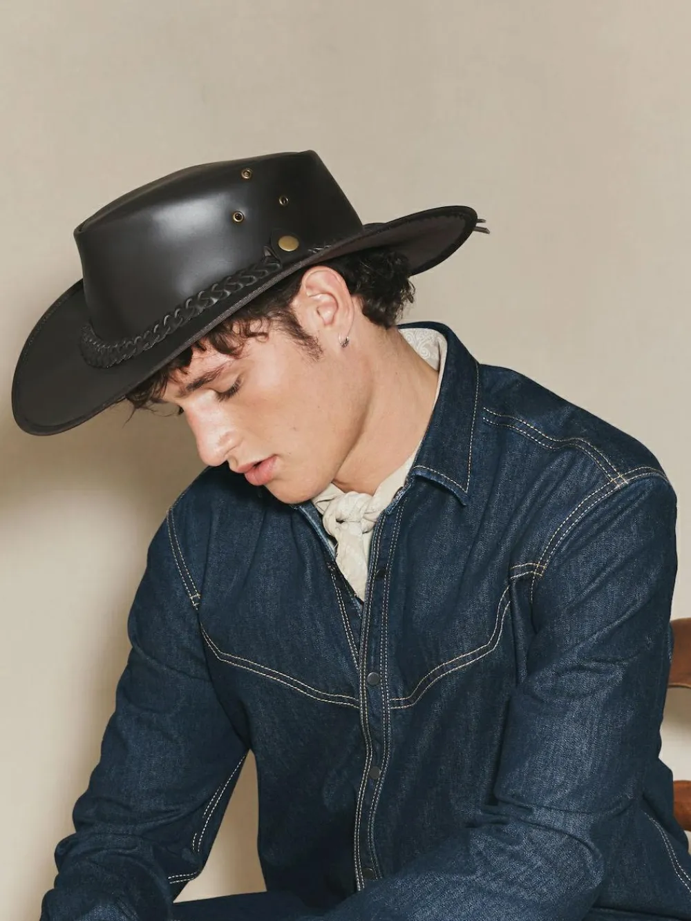 Sale Next Brown Leather Cowboy Hat