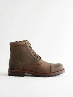 Next Leather Toe Cap Zip Up Boots^ Boots|Boots