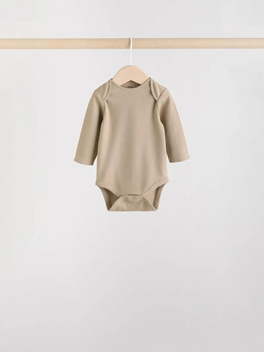 Next Brown Long Sleeve Baby Bodysuits 5 Pack^BOY Multipacks|Bodysuits & Vests