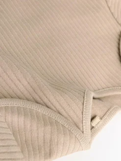 Next Brown Long Sleeve Baby Bodysuits 5 Pack^BOY Multipacks|Bodysuits & Vests