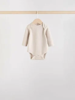 Next Brown Long Sleeve Baby Bodysuits 5 Pack^BOY Multipacks|Bodysuits & Vests
