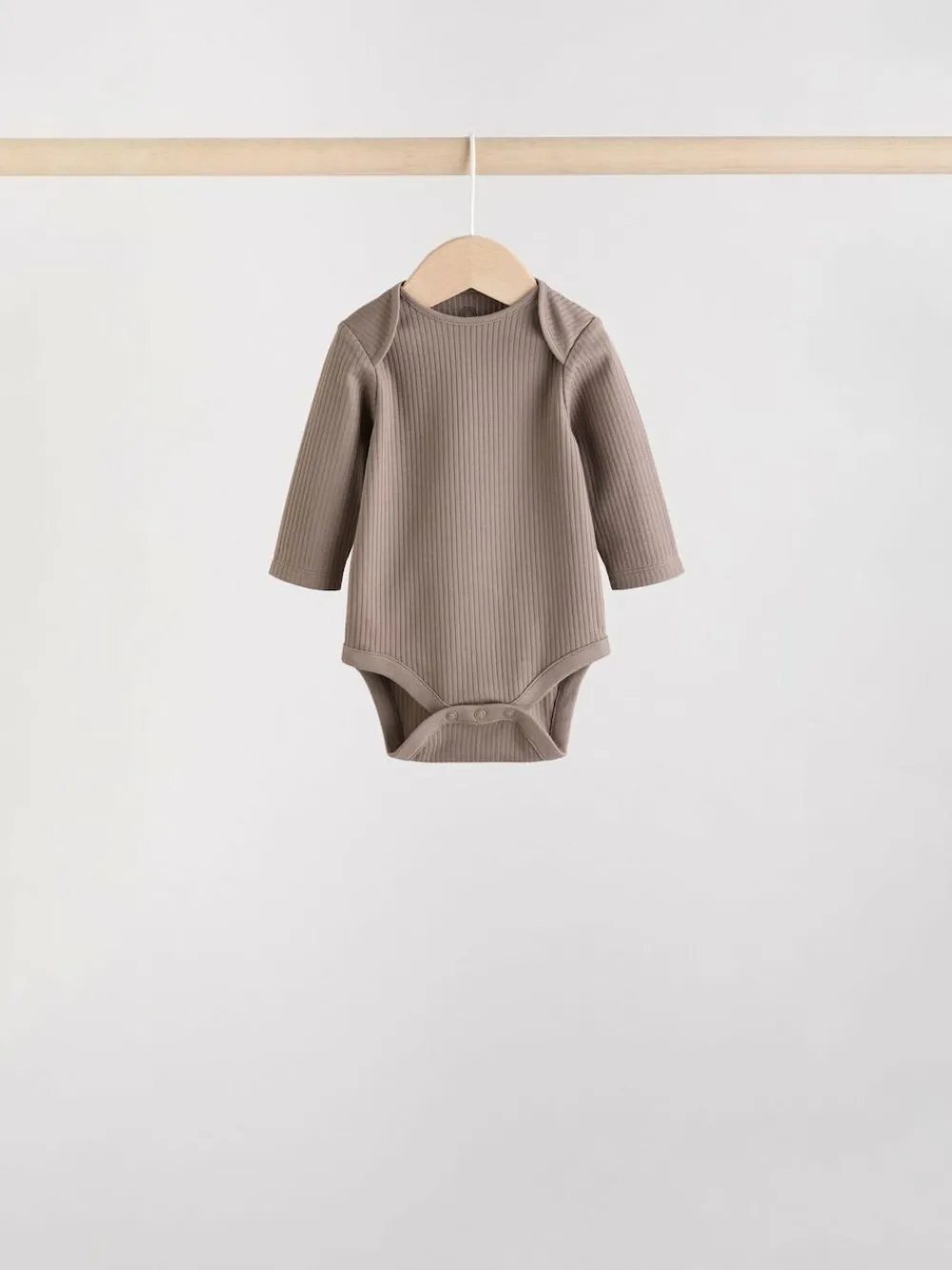Next Brown Long Sleeve Baby Bodysuits 5 Pack^BOY Multipacks|Bodysuits & Vests
