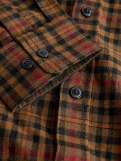 Outlet Next Brown Long Sleeve Check Shirt