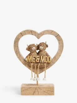 Clearance Next Brown Me and Moo Hamish The Highland Cow Heart Ornament