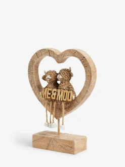 Clearance Next Brown Me and Moo Hamish The Highland Cow Heart Ornament