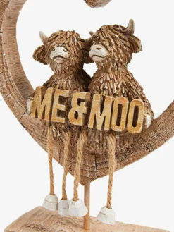 Clearance Next Brown Me and Moo Hamish The Highland Cow Heart Ornament