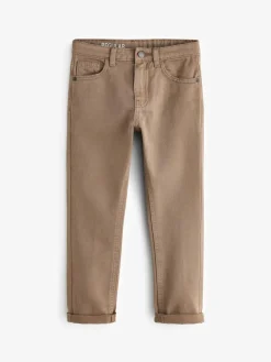 Next Brown Regular Fit Stretch Jeans (3-17yrs)^BOY Jeans|Jeans