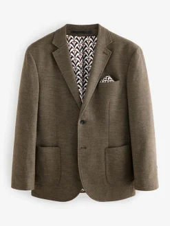Next Regular Fit Textured Smart Blazer^ Coats & Jackets|Coats & Jackets