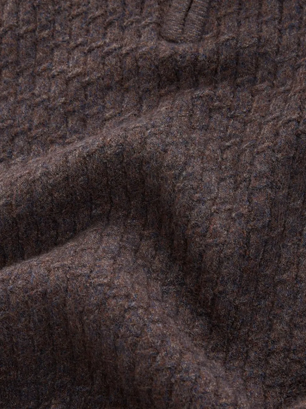 Sale Next Regular Fit Textured Quarter Zip Neck Jumper Brown
