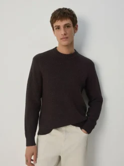 Next Regular Fit Textured Crew Jumper^ Knitwear|Knitwear