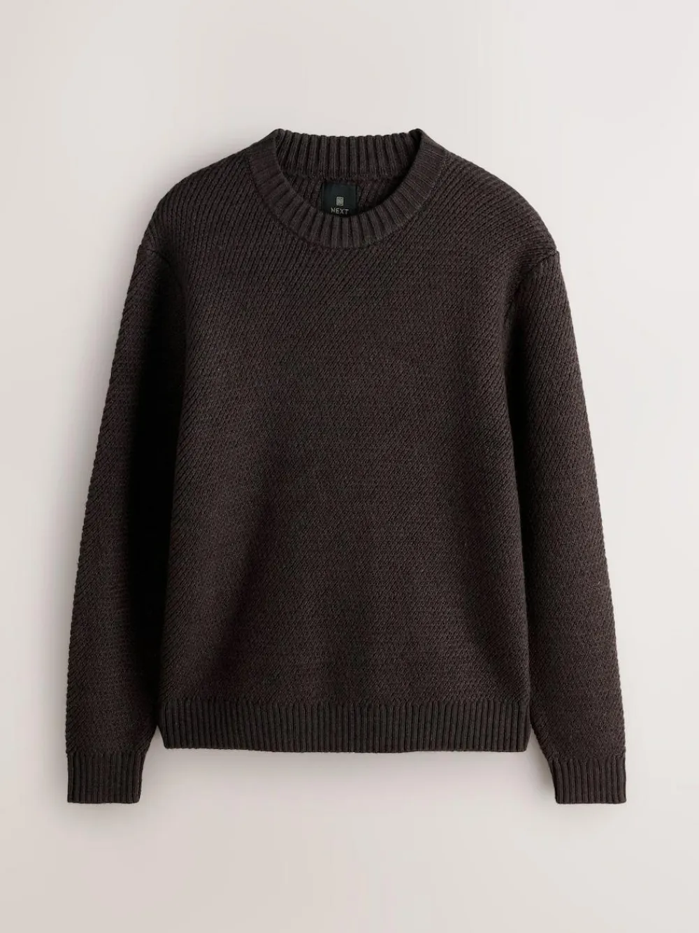 Next Regular Fit Textured Crew Jumper^ Knitwear|Knitwear