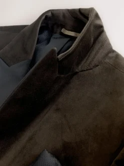 Sale Next Regular Fit Velvet Blazer Brown