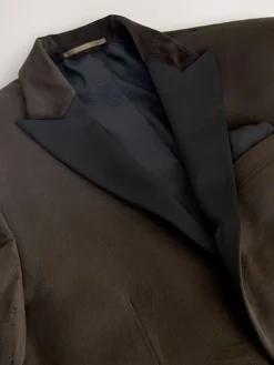 Sale Next Regular Fit Velvet Blazer Brown