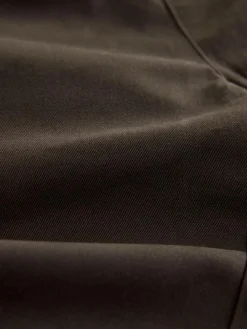 Discount Next Regular Tapered Fit Single Pleated Stretch Chinos Trousers Brown