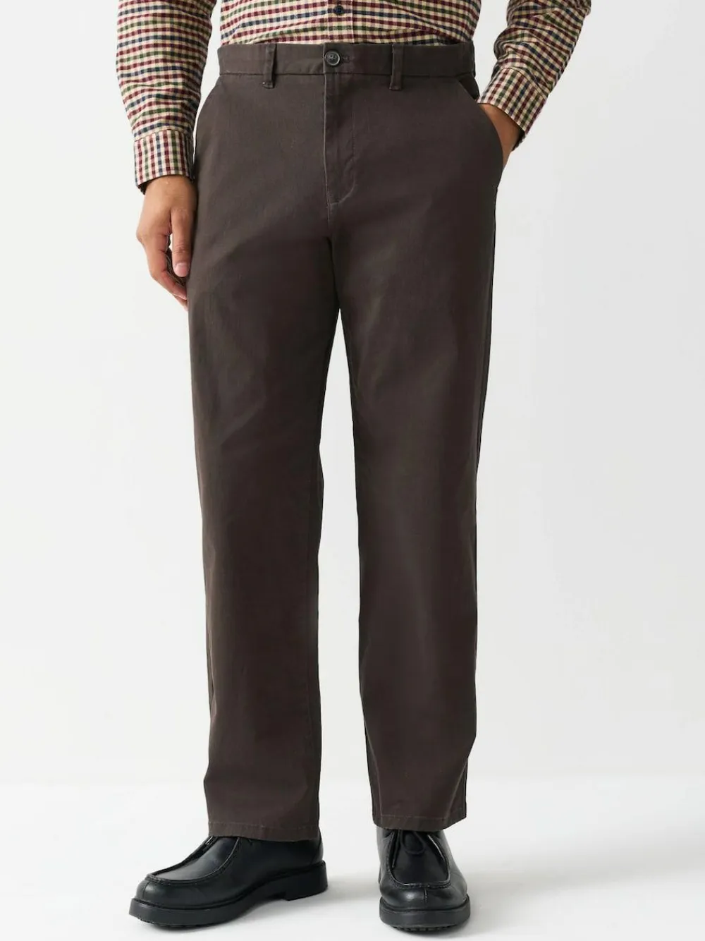 Clearance Next Brown Relaxed Fit Stretch Chinos Trousers