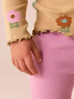 Next Brown Rib Long Sleeve T-Shirt (3mths-7yrs)^ Cosy Club