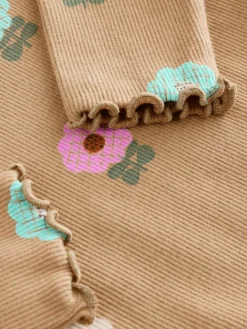 Next Brown Rib Long Sleeve T-Shirt (3mths-7yrs)^ Cosy Club