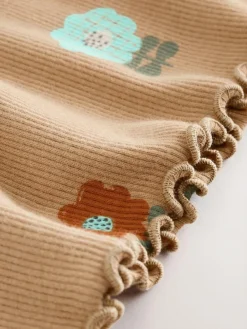 Next Brown Rib Long Sleeve T-Shirt (3mths-7yrs)^ Cosy Club