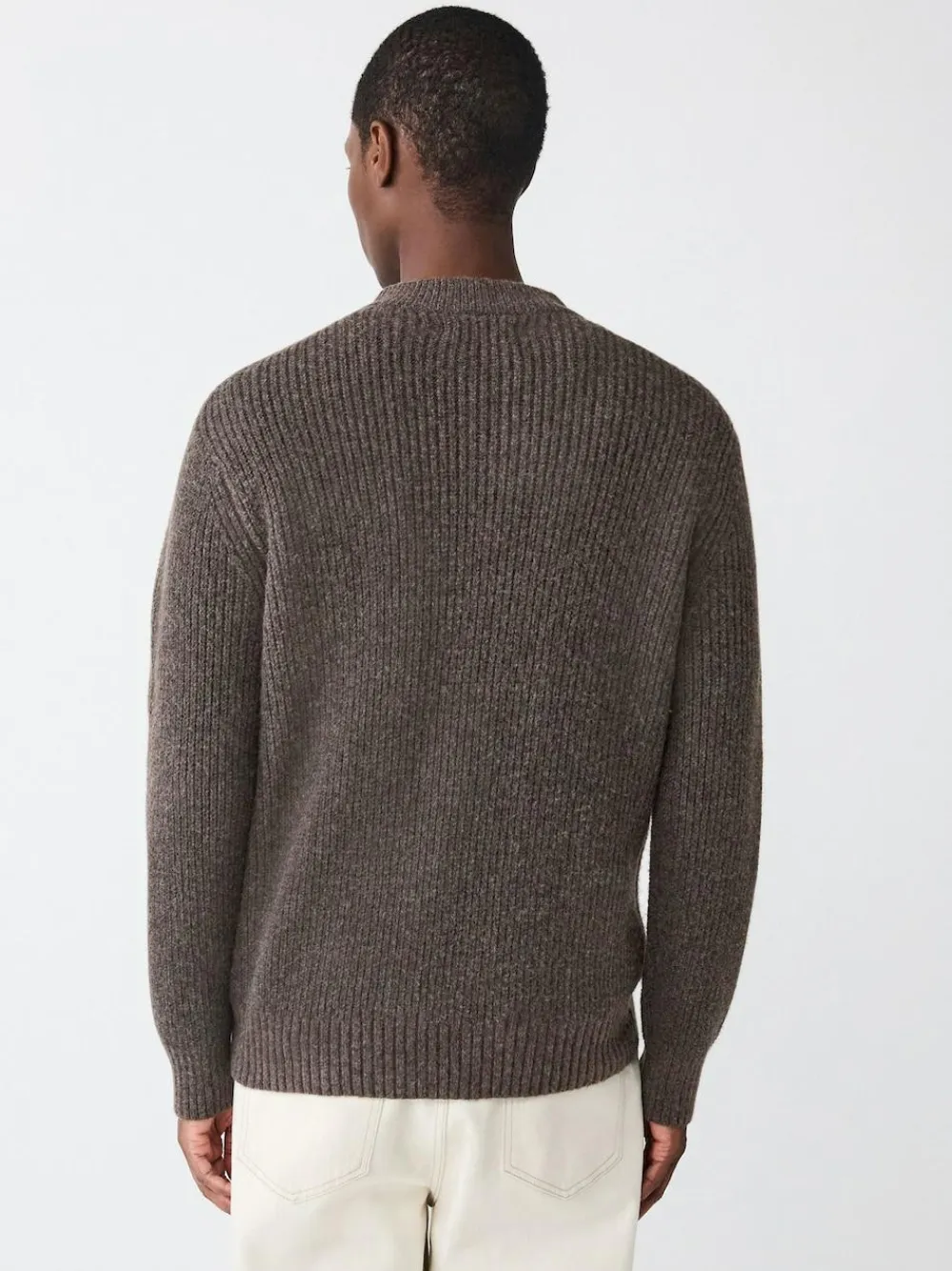 Next Rib Texture Zip Through Cardigan with Wool^ Knitwear|Knitwear