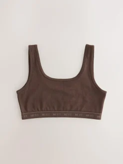 Clearance Next Brown Scoop Crop Tops 3 Pack (5-16yrs)