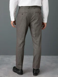 Next Slim Fit Smart Elasticated Back Textured Trousers with Stretch^ Pants & Chinos